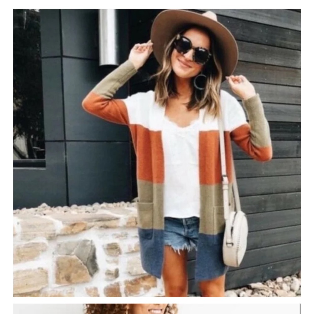 Madewell Kent Color Block Cardigan